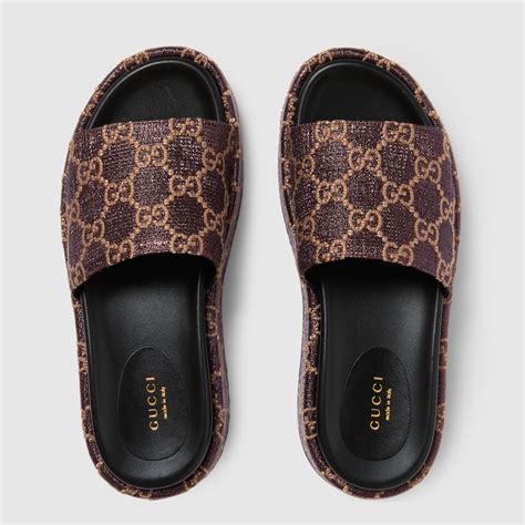 gucci ladies slip ons|gucci female slides.